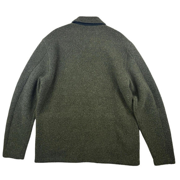 Banana Republic Men's Sherpa Chore Coat Wool Blend Olive Green Size L Tall - Picture 2 of 5
